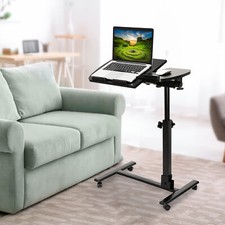 Rotatable Height Angle Adjustable Laptop Sofa Desk Overbed Food Tray Table Stand picture