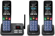 Cordless Phone 3 Handsets Answering System AT&T BL108-3 picture
