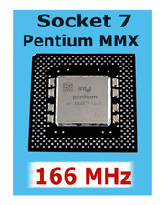 Intel Pentium 166 MHz MMX CPU ✔️FV80503166 2.8V✔️+package of heatsink compound picture