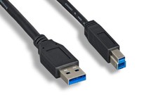 3ft Black USB 3.0 Printer/Device Cable, Type A to B Male PCCABLES.COM picture