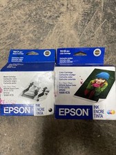 2pk Genuine Epson T017/T018 Black  Ink 17/18 Stylus 777i 1000 ICS 777 Expired 14 picture