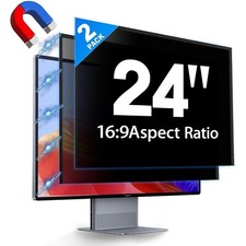 2 Pack Hidden Design Magnetic Computer Privacy Screen 24 inch, Removable Screen picture