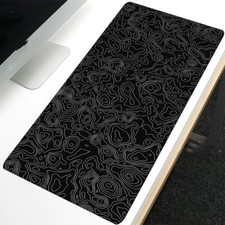 Black Topographic Gaming Mouse Pad picture