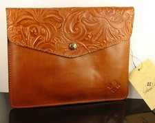 Patricia Nash Burnished Tooled Italian Leather Midi Tech iPad Portfolio NWT  picture
