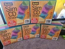 (5) VINTAGE SCOTCH 3M SLIM CD / DVD SHADES / CASES SEALED ~ 10 Pack ~ AV160- NEW picture