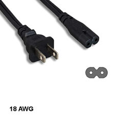 Kentek 10Ft 2-Prong Power Cable NEMA 1-15P to IEC320 C7 18AWG 10A 125V 8-Shaped picture