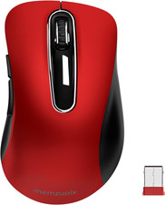 Memzuoix 2.4G Wireless Mouse, 1400 DPI Mobile Optical Cordless Mouse with USB Re picture