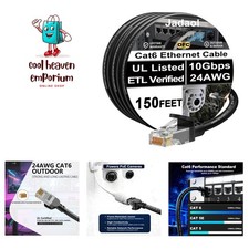 Durable 150FT Cat6 Ethernet Cable, 10Gbps, Waterproof, Flexibility for All Needs picture