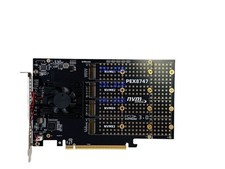 PLX8747 PCIe 3.0 X16 To 4* M.2 NVMe 4X M.2 SSD Adapter Card With PEX8747 IT Mode picture