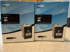LOT OF 2 HP 61 BLACK -MEIJER Inkjet Cartridge’s NEW SEALED picture