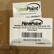 NavePoint 2U Vented Blank Rack Mount Panel Spacer 19” Server Rack Black picture