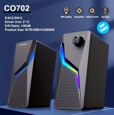 gaming speakers RGB SURROUND SOUND 6W MULTIMEDIA 3D BASS picture