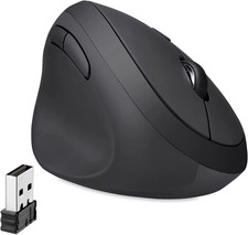 Perimice-719L, Left Handed Wireless Vertical Mouse, Portable Size for Laptops Co picture