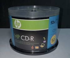 50 HP CD CD-R Logo Blank Media Disc 52x/80Min/700mb storage. New / Sealed picture