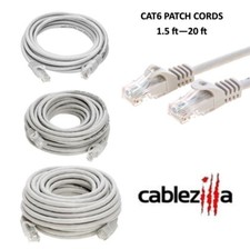 CAT6 Gray Ethernet Patch Cord LAN Network Cable RJ45 1.5FT- 20FT Multi-Pack LOT picture