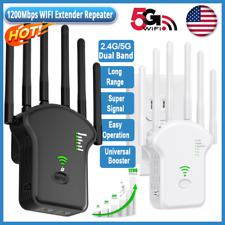 NEW 2024 WiFi Range Extender Amplifier Signal Booster 1200Mbps Wireless Repeater picture