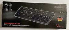 NEW Perixx Periboard-107 Wired PS/2 Full Sized Membrane Keyboard KB-1777. picture