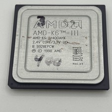 AMD K6-III 400AHX 400MHz Super Socket 7 CPU 2.4v Core 3.3v I/O 1998 picture