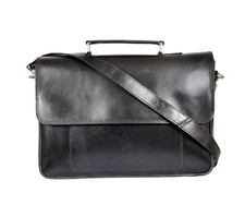 Full Grain Leather Briefcase for Men, Handcrafted Laptop Bag with Multiple Co... picture