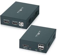 HDMI KVM Extender, 1080P @ 60Hz Ultra HD Resolution, Over Cat5e/6/7 Ethernet ... picture