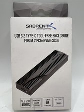 Sabrent USB 3.2 Type-C NVMe Enclosure Tool-Free for M.2 PCIe SSDs NEW SEALED picture