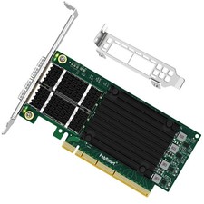 PCIE GEN 4.0 X16 to 2X 100GbE QSFP28 Fiber Ports Intelligent RDMA Matte Green picture