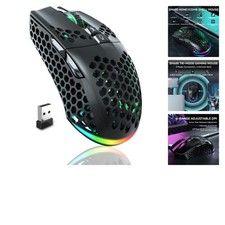 High-Performance SM600 Wireless Mouse - RGB Lights, Rechargeable & 7 Buttons picture
