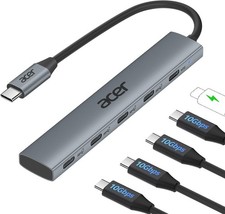 Acer 5-in-1 USB-C Hub Adapter Dongle 4 Data Ports 10Gbps 100W PD Model ODK4L0 picture