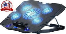 Almohadilla De Enfriamiento Para Computadora Portátil Con 5 Ventiladores NEW US picture