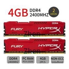 8GB 2x 4GB DDR4 2400MHz PC4-19200 CL15 DIMM PC Desktop RAM For HyperX FURY Red picture