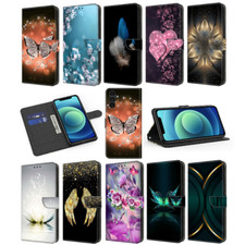 Butterfly Feather Flower Wallet Cover Case For Xiaomi Redmi 10A 7A 8A 6A 4X 5A picture