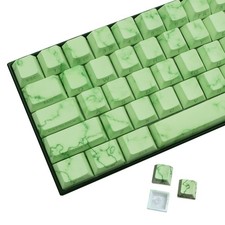 Green Keycaps PBT Side Printed Translucent 74 Keys Cherry Profile Layout picture