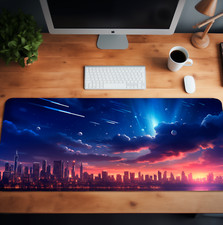 Fantasy World Deskmat, Meteor Shower Deskmat, Space Mousepad, Aesthetic Mousepad picture