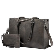 Laptop Tote Bag for Women, 15.6 Inch Large Capacity Vintage Leather Work picture