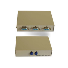 2 Port VGA SVGA Monitor Switch Box 2 In 1 Out For LCD PC TV Monitor - Beige picture