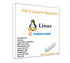 EZITSOL 32GB 9-in-1 Linux Bootable USB Drive for Beginners Silver picture