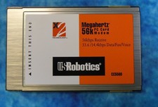 USRobotics 56k Megahertz PC Card Modem CC5560 Data/FAX/Voice w/modem cord picture