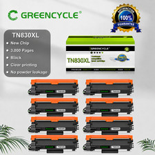 8PK TN830XL High Yield Black Toner with New Chip for HL-L2460DW L2405W L2480DW picture