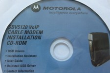 Motorola SBV5120 VoIP Cable Modem Installation CD-ROM USB Driver User Guide Disc picture