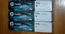 Set 3 Genuine Factory Sealed 976Y Extra High Yield Ink Cyan Magenta Yellow 2021 picture