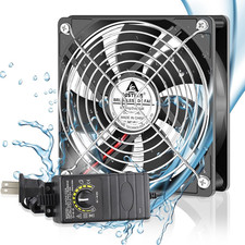 GDSTIME 120Mm Waterproof Fan with Speed Controller, IP67 12V Computer Fan with A picture