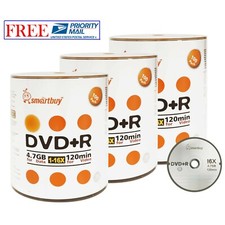 300 Pack Smartbuy 16X DVD+R 4.7GB Logo Top Data Video Blank Recordable Disc picture