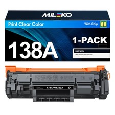 138A Black Toner Cartridge 1 Pack Compatible Replacement for HP 138A W1380A picture