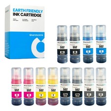 12PK T552 552 Printer Ink Bottle Compatible for Epson EcoTank Photo ET-8500 8550 picture