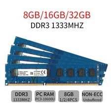 Kingston 32GB 16GB 8GB PC3-10600U DDR3 1333MHz KVR1333D3N9/8G Memory RAM Lot AB picture