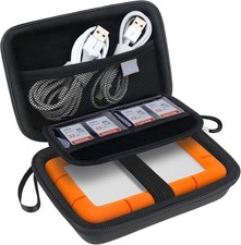 Lacdo Hard Drive Carrying Case for LaCie Rugged Mini/Rugged Thunderbolt Black  picture