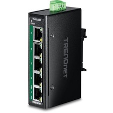 TRENDnet 5-Port Industrial Fast Ethernet PoE+ DIN-Rail Mini Switch Ti-pelc50 picture