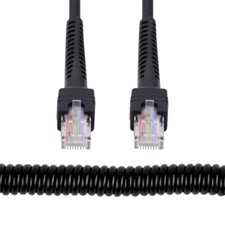 CY 8P8C UTP RJ45 Cat6 Male to Male Stretch Coiled Cable Lan Ethernet 100cm picture