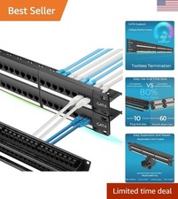 48 Port Ethernet Patch Panel, 10G with Toolless Couplers for Seamless Networking picture