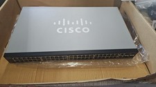 Cisco SF500-48P 48-Port 10/100 PoE Stackable Managed Switch w/ Ears + Cord NEW picture